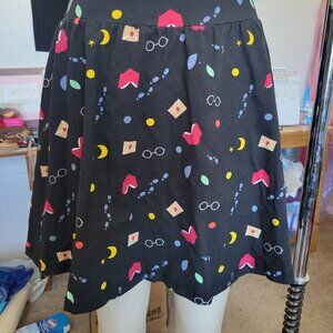 Harry Potter Toss Print Skater Skirt
